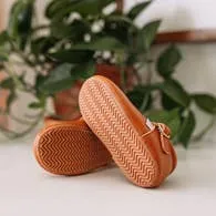 Pecan T-Bar Moccasin with Anti-Slip Sole