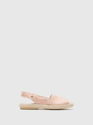 Pink Sling-Back Espadrilles