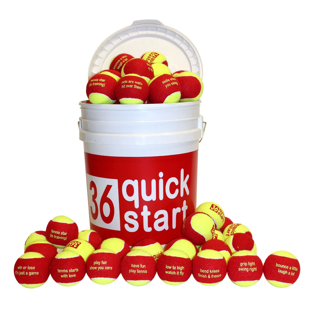 Quick Start 36 Felt Ball Bucket with 30 Balls