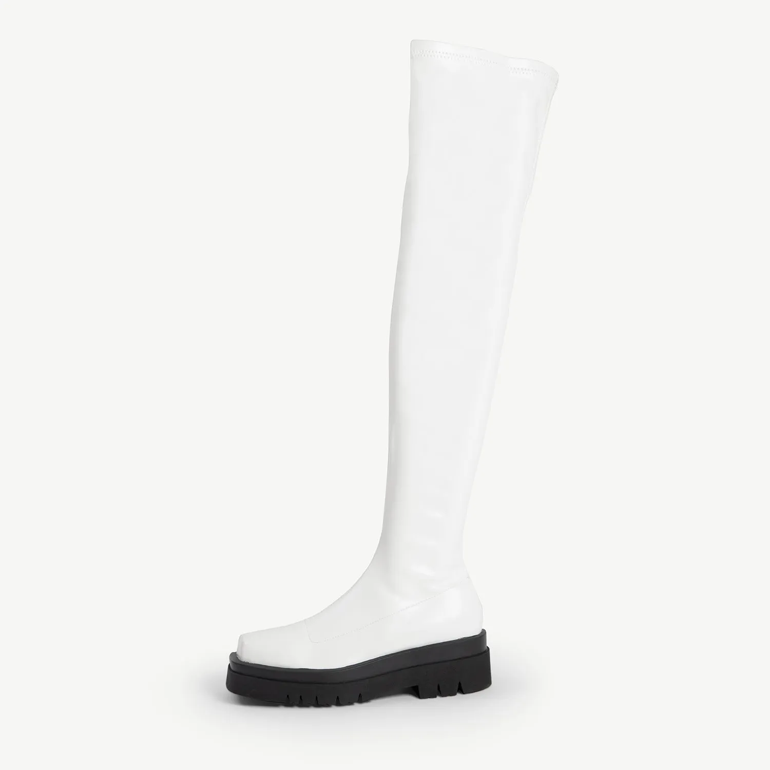 RAID Fabrizio Over the Knee Boot in White