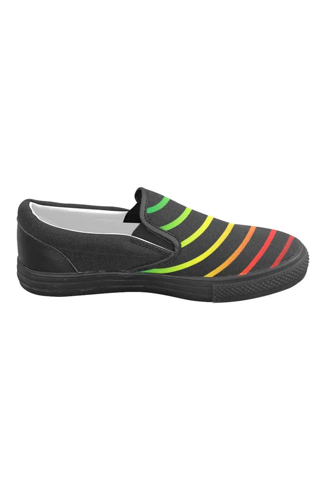 Rainbow Men's Slip-on Canvas Shoes (Model 019)