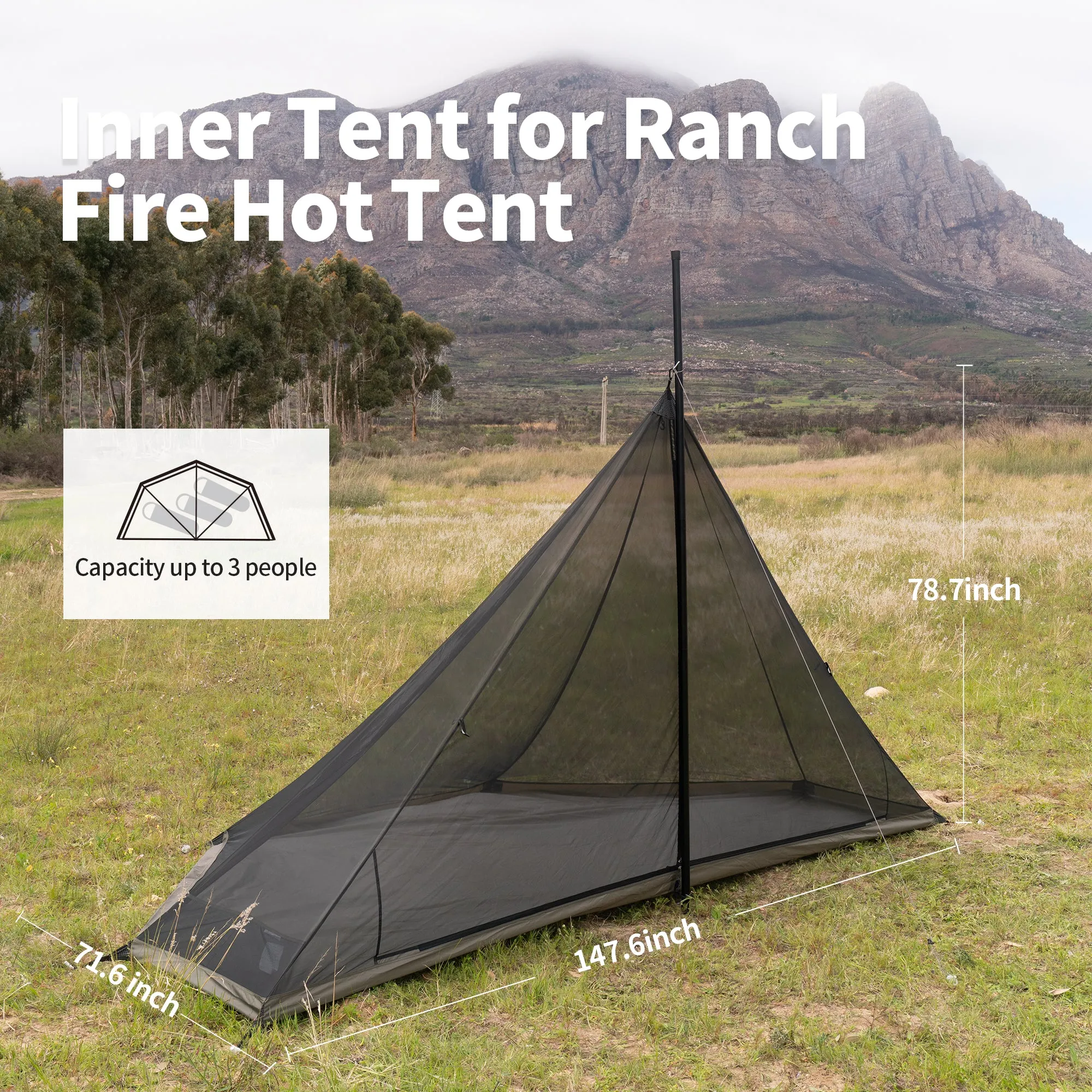 Ranch Fire Octagonal Pyramid Tent