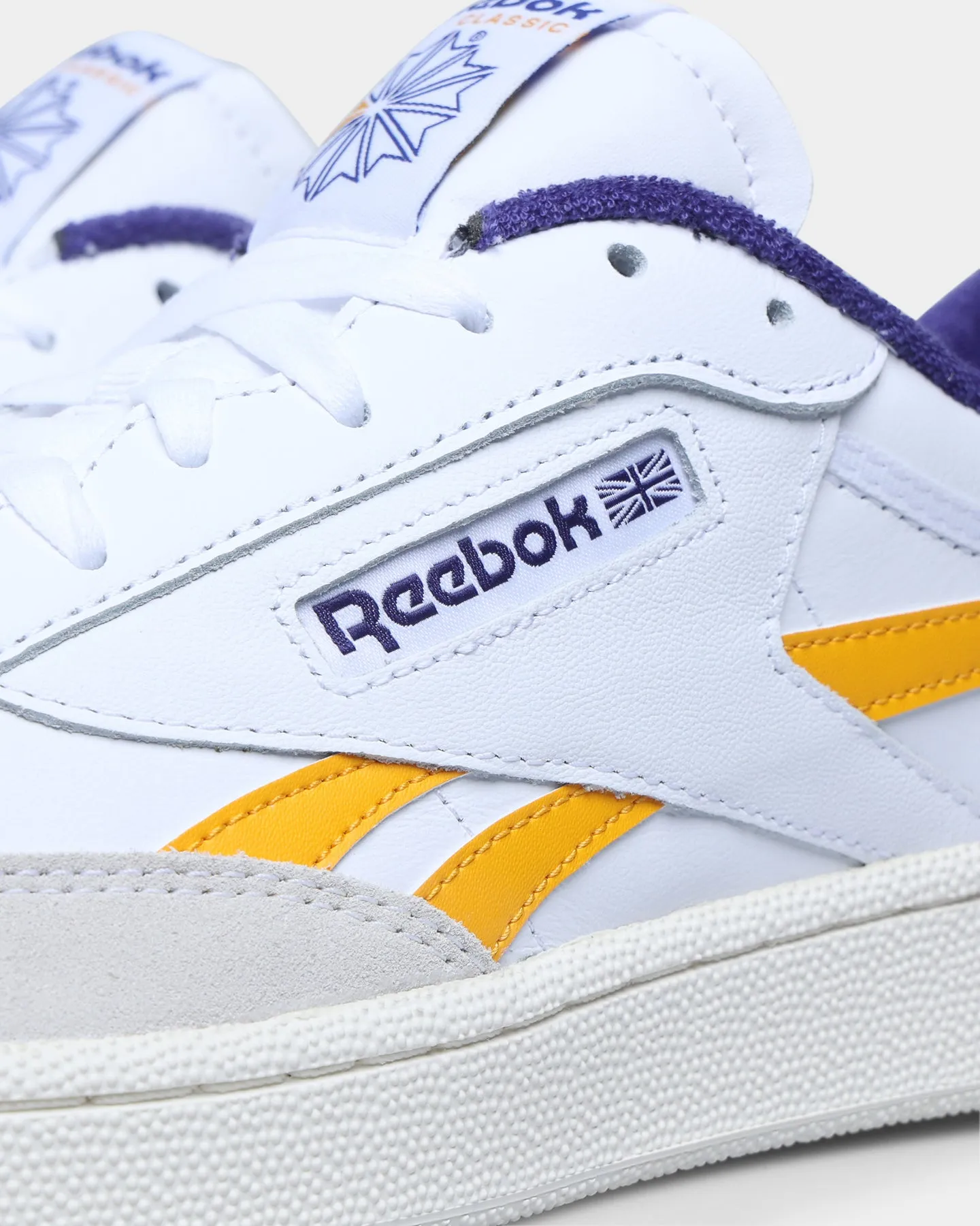 Reebok Club C Revenge White / Collegiate Gold / Bold Purple