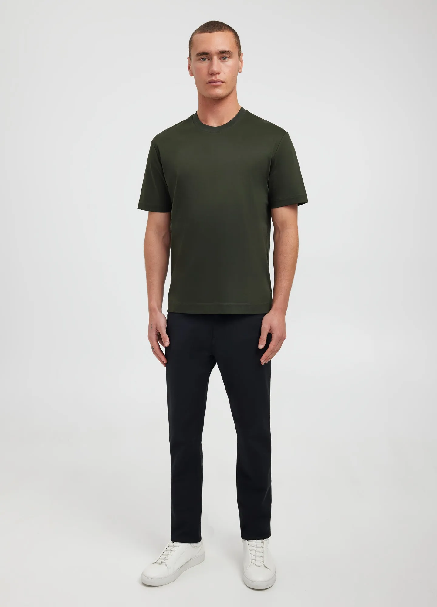 Relaxed Fit Crew Neck T-shirt Khaki