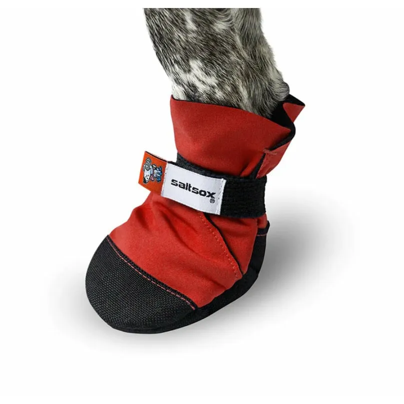 SaltSox - Winter Dog Boots, Ice Fire Red