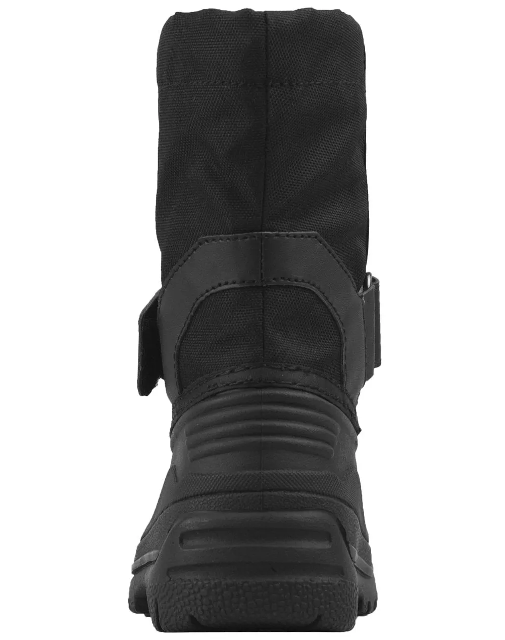 Stealth Black Velcro Snow Boots