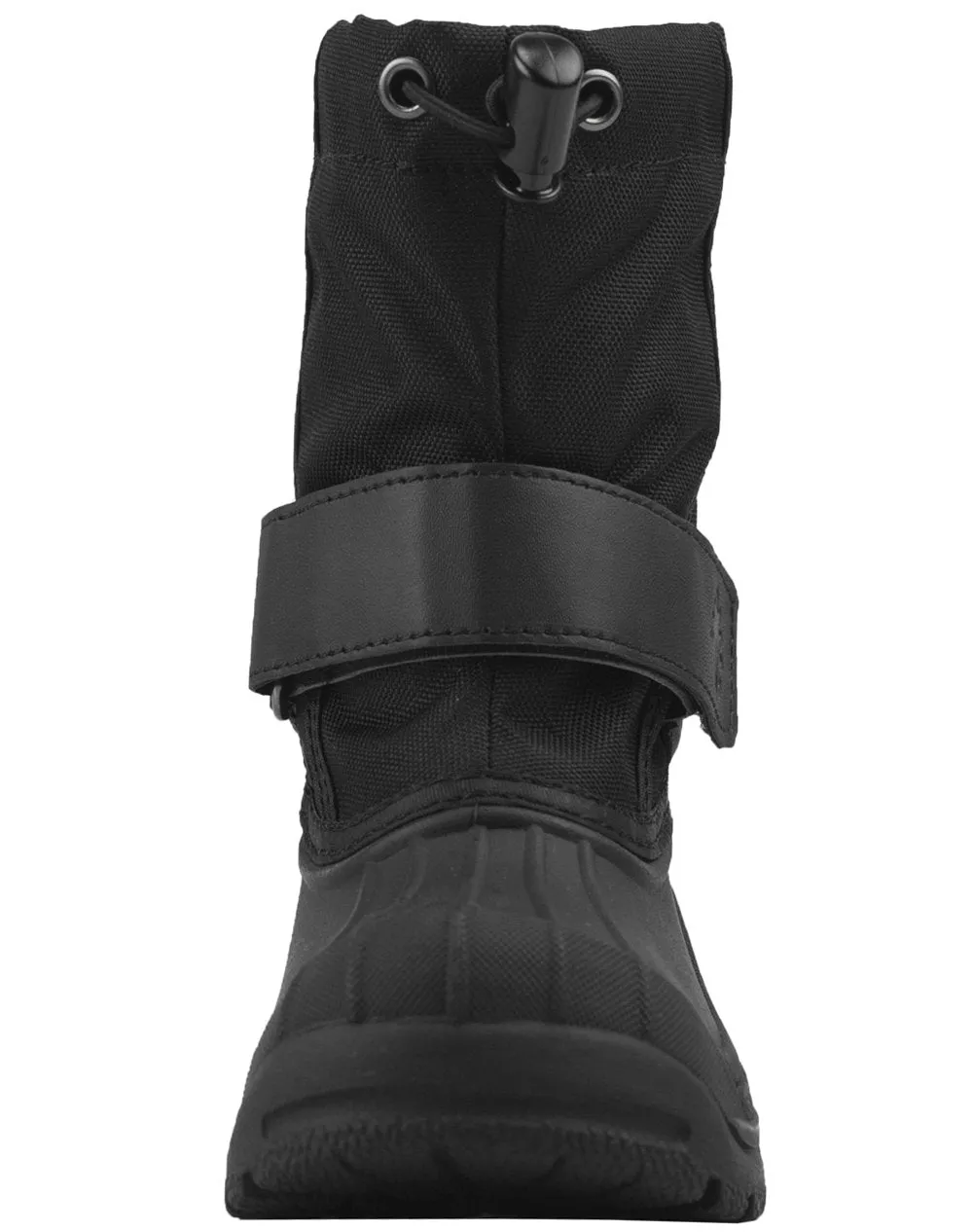 Stealth Black Velcro Snow Boots