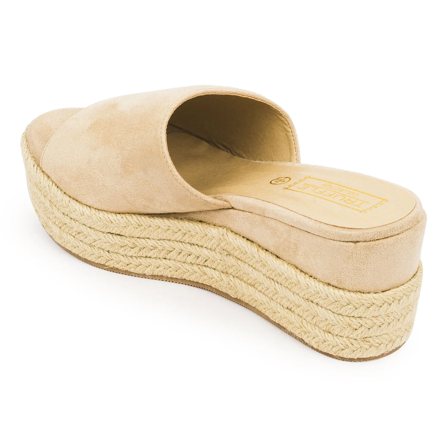 Stone Flat Espadrille Wedges