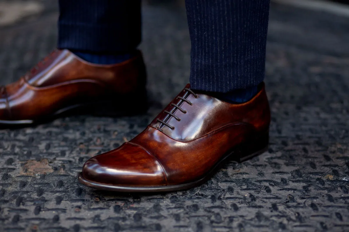 The Cagney Cap-Toe Oxford - Brown