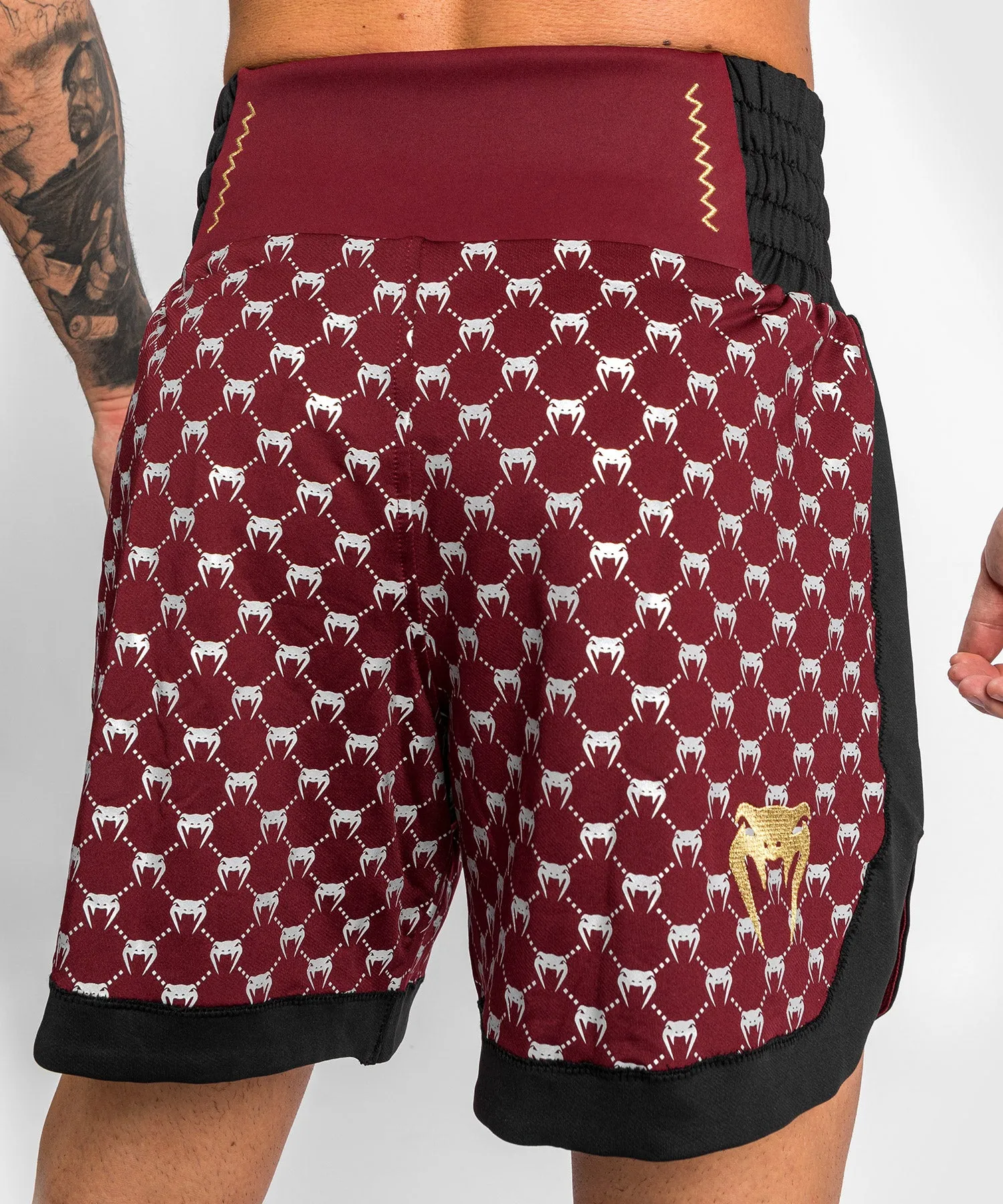 Venum Monogram Boxing Short - Black/Burgundy