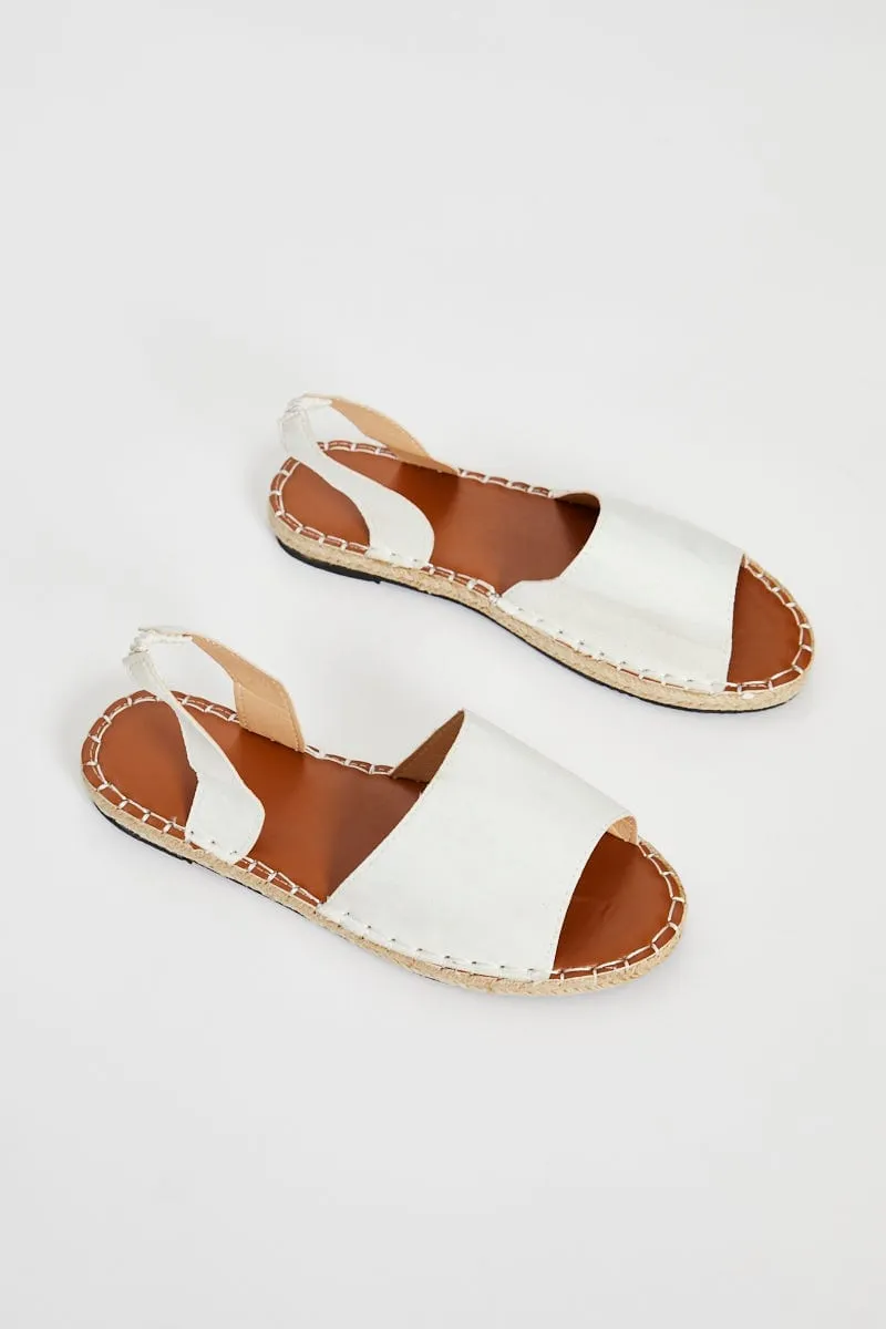 White Strap Detail Espadrilles