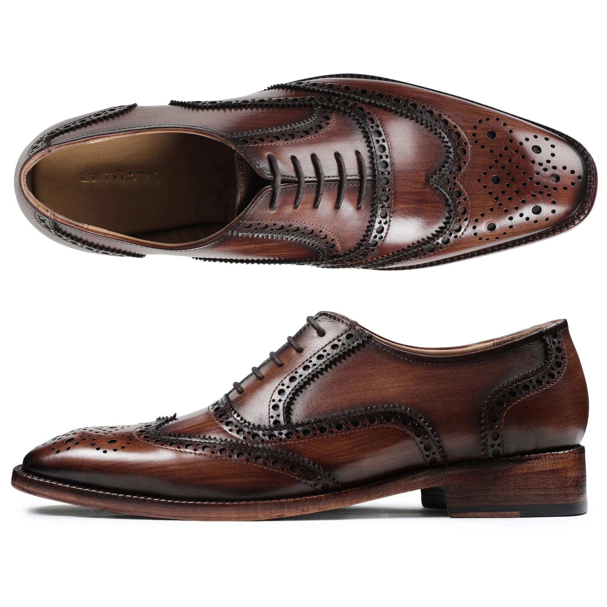 Wingtip Brogue Oxford - Wooden