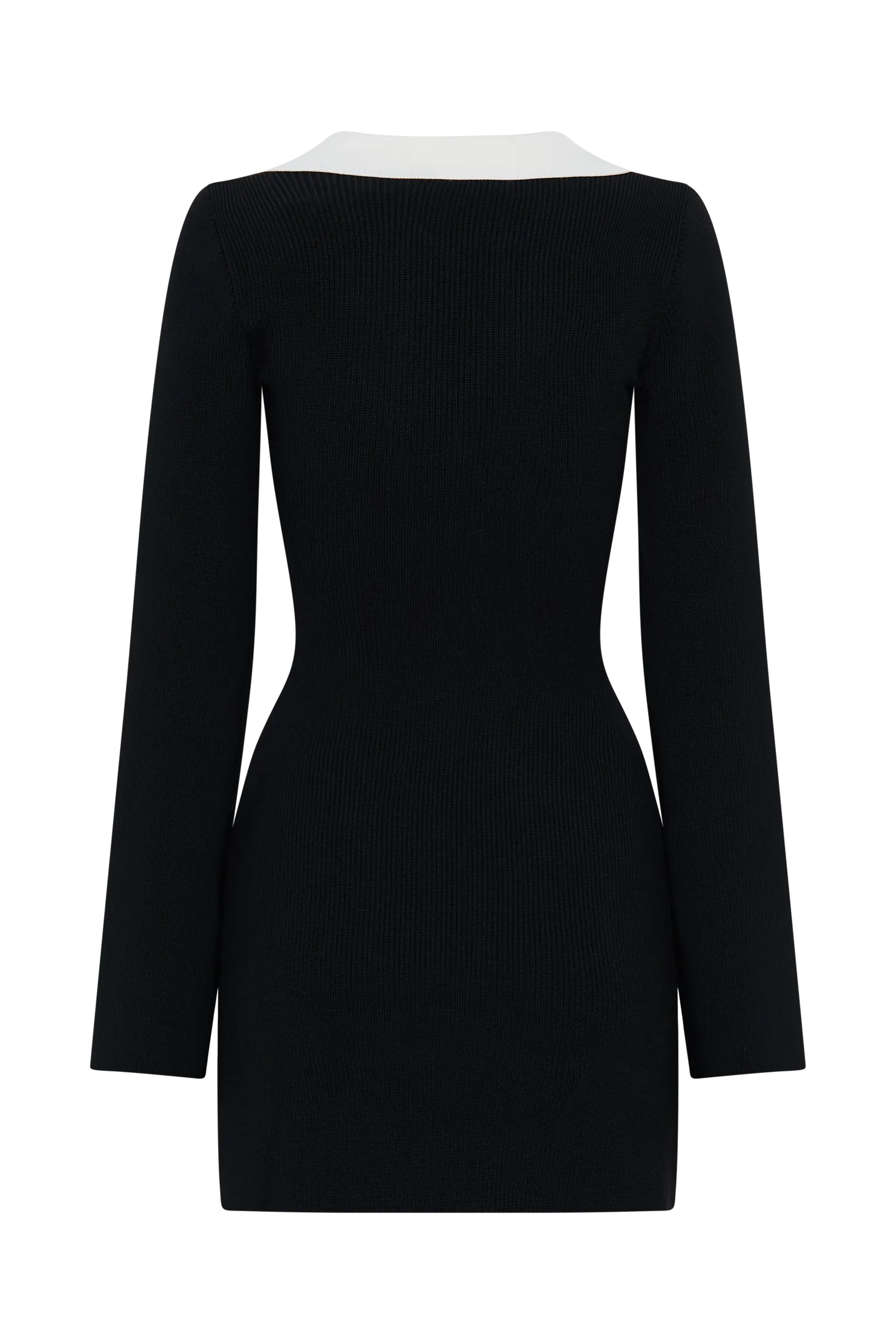 Wrenley Long Sleeve Knit Mini Dress - Black/White